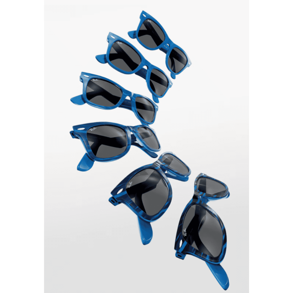 Ray-Ban RB2140 1409B1 50 Photo Striped Blue/Dark Grey Wayfarer