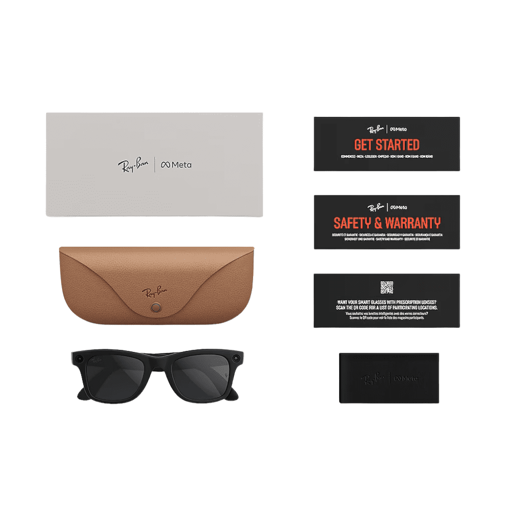 Ray-Ban Smart Glasses Meta Wayfarer (Gen 2) RW4012 6840MF 53 Shiny Transparent Transitions Clear/Sapphire Blue LARGE