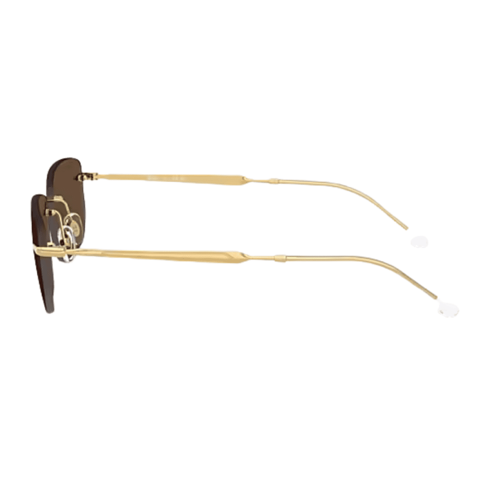 8056262562260 RB3768 001 73 56 gold frameless rimless sunglass culture coomera rayban online store side temples
