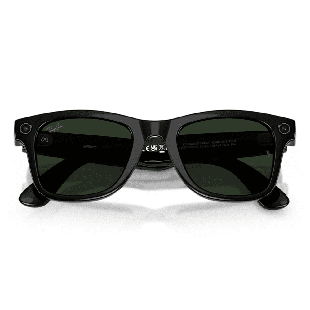 Ray-Ban Smart Glasses Meta Wayfarer (Gen 2) RW4012 601/1M 50 Shiny Black Transitions Clear/Graphite Green SMALL