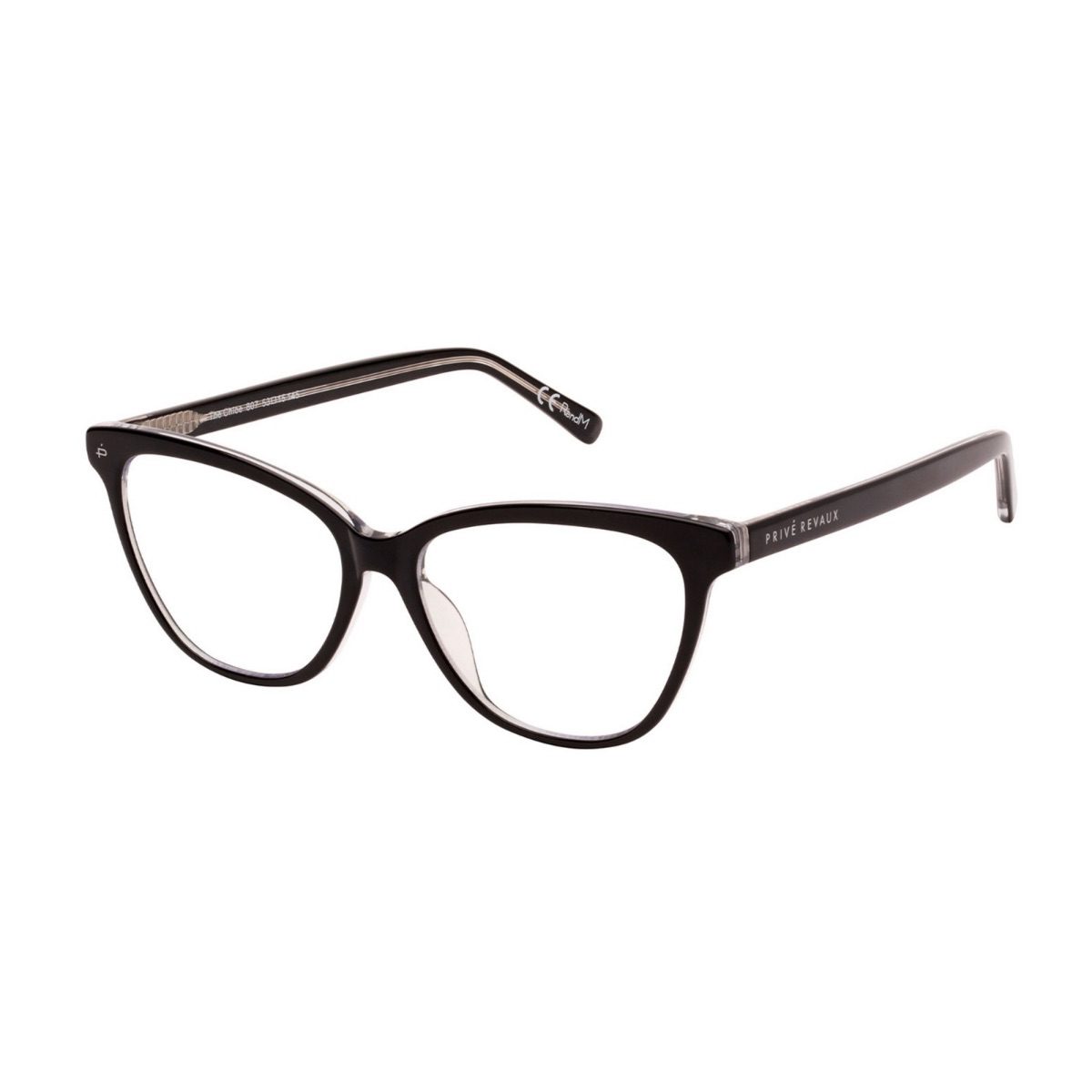 Prive Revaux The Chloe 807 53 Black/Clear Transparent Blue Light Blockers