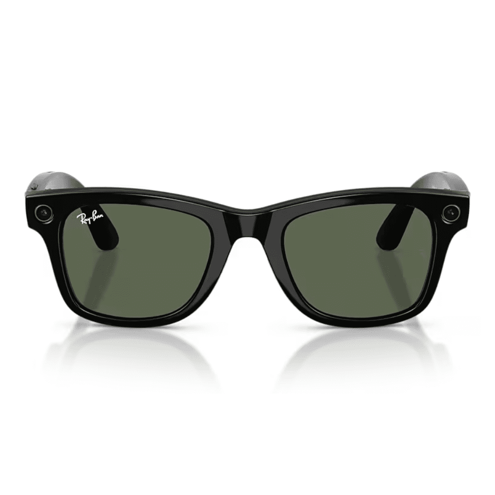 Ray-Ban Smart Glasses Meta Wayfarer (Gen 2) RW4012 601/71 53 Shiny Black/G15 Green LARGE