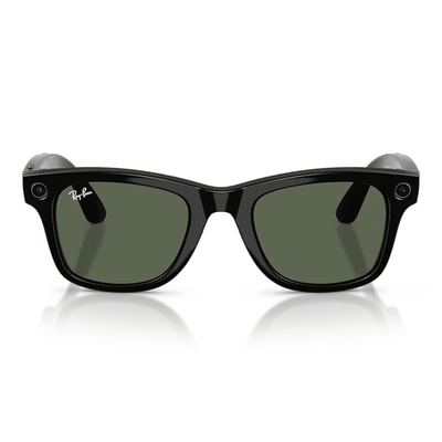 Ray-Ban Smart Glasses Meta Wayfarer (Gen 2) RW4012 601/71 50 Shiny Black/G15 Green SMALL