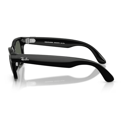 Ray-Ban Smart Glasses Meta Wayfarer (Gen 2) RW4012 601/71 53 Shiny Black/G15 Green LARGE