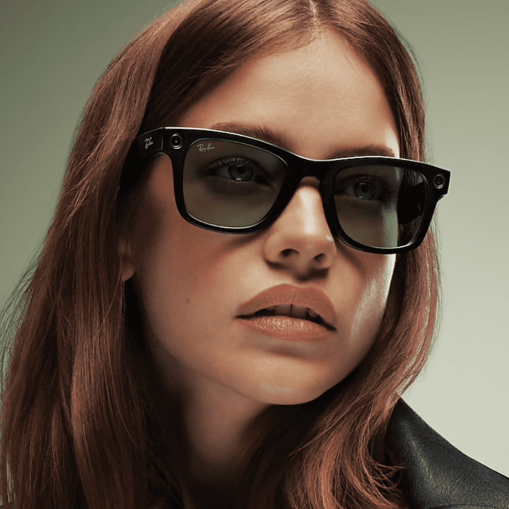 Ray-Ban Smart Glasses Meta Wayfarer (Gen 2) RW4012 601/71 53 Shiny Black/G15 Green LARGE
