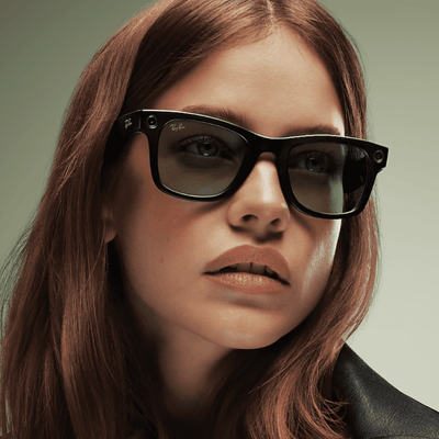 Ray-Ban Smart Glasses Meta Wayfarer (Gen 2) RW4012 601/71 50 Shiny Black/G15 Green SMALL