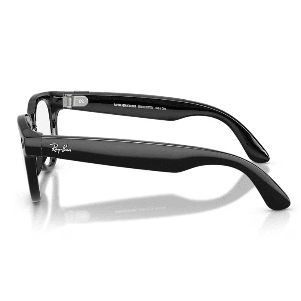 Ray-Ban Smart Glasses Meta Headliner (Gen 2) RW4013 601/1M 50 Shiny Black Transitions Clear/Graphite Green SMALL