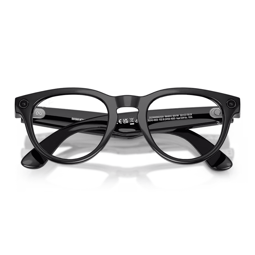 Ray-Ban Smart Glasses Meta Headliner (Gen 2) RW4013 601/1M 50 Shiny Black Transitions Clear/Graphite Green SMALL