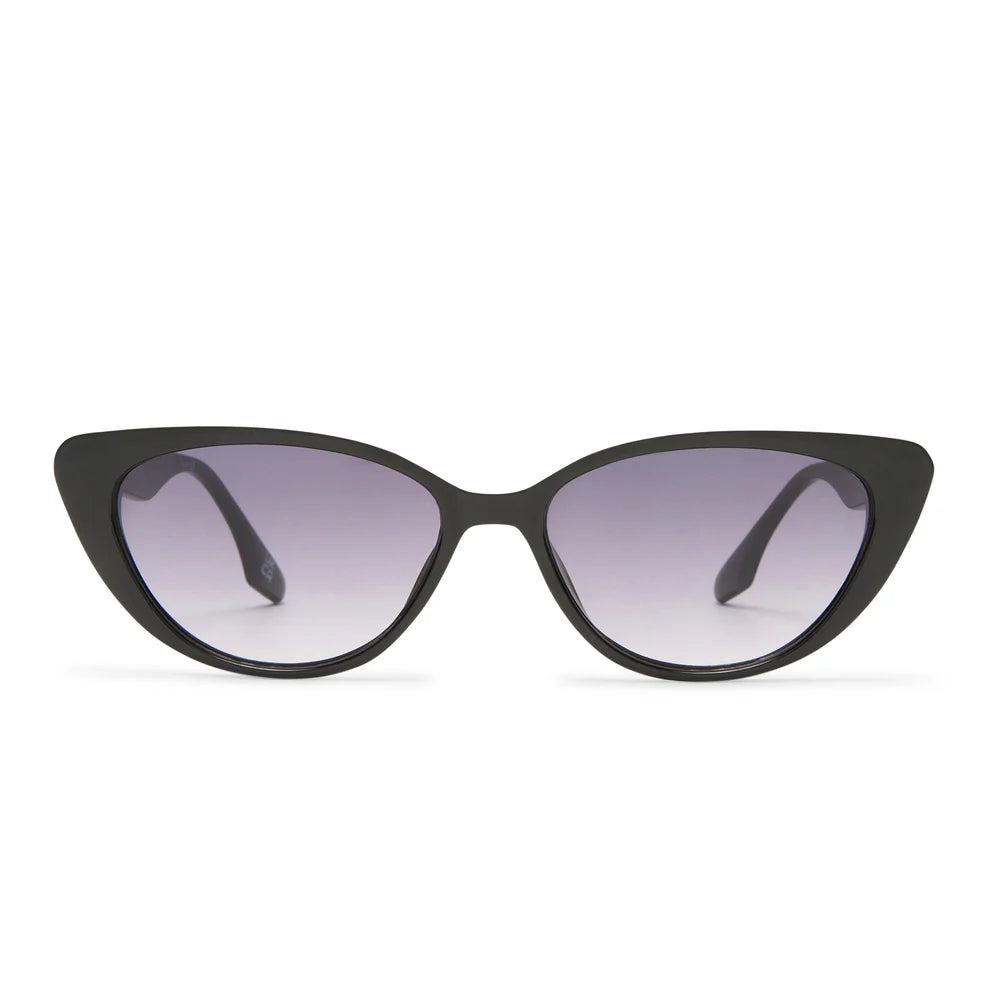 AIRE AMALTHEA 2542217 Black warm smoke gradient lens slim cateye womens sunglass culture