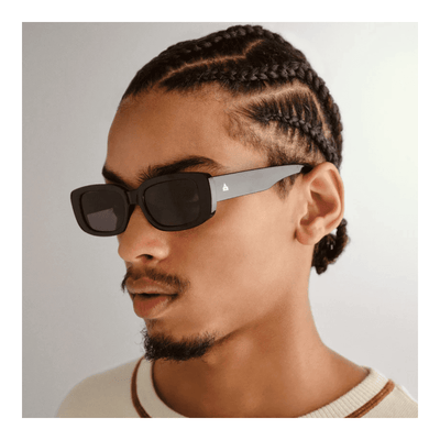 AIRE CERES 2122256 BLACK Rectangle UNISEX SUNGLASS CULTURE MODEL SIDE