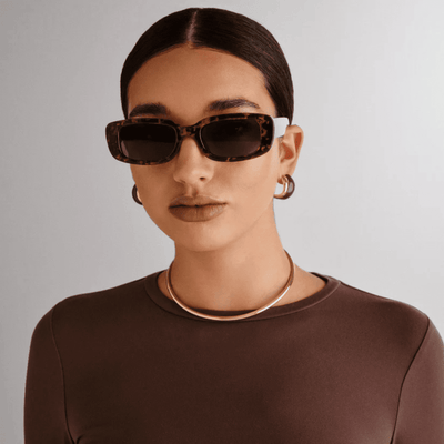 AIRE CERES 2222557 DARK TORT rounded rectangle oval unisex sunglass culture front model view