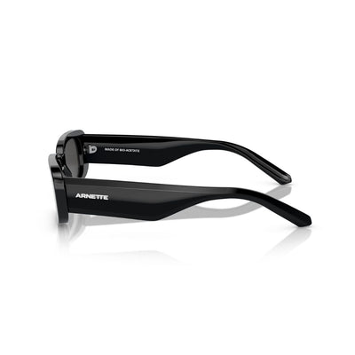 ARNETTE LITTY 4317 121 487 BLACK sunglass culture temple view
