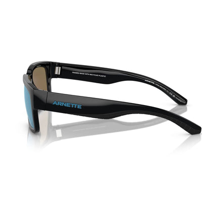 Arnette Samhty 4326U 290022 Recycled Black/ Dark Grey Mirror Water Polarized Men's Sunglass Culture Temple