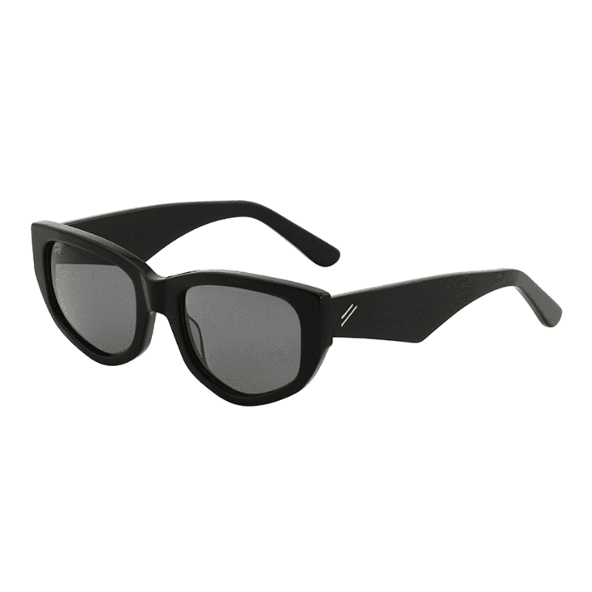 Bask Poet 45-01110 Shiny Black Polarised Cateye Everyday Sunglass Culture Side