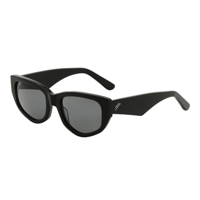 Bask Poet 45-01110 Shiny Black Polarised Cateye Everyday Sunglass Culture Side
