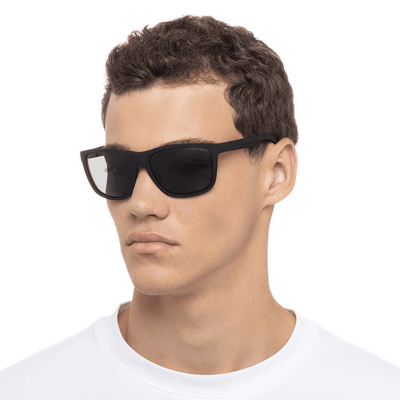 CANCER COUNCIL COOLGARDIE 2359425 Black mens polarised square sunglass culture side model