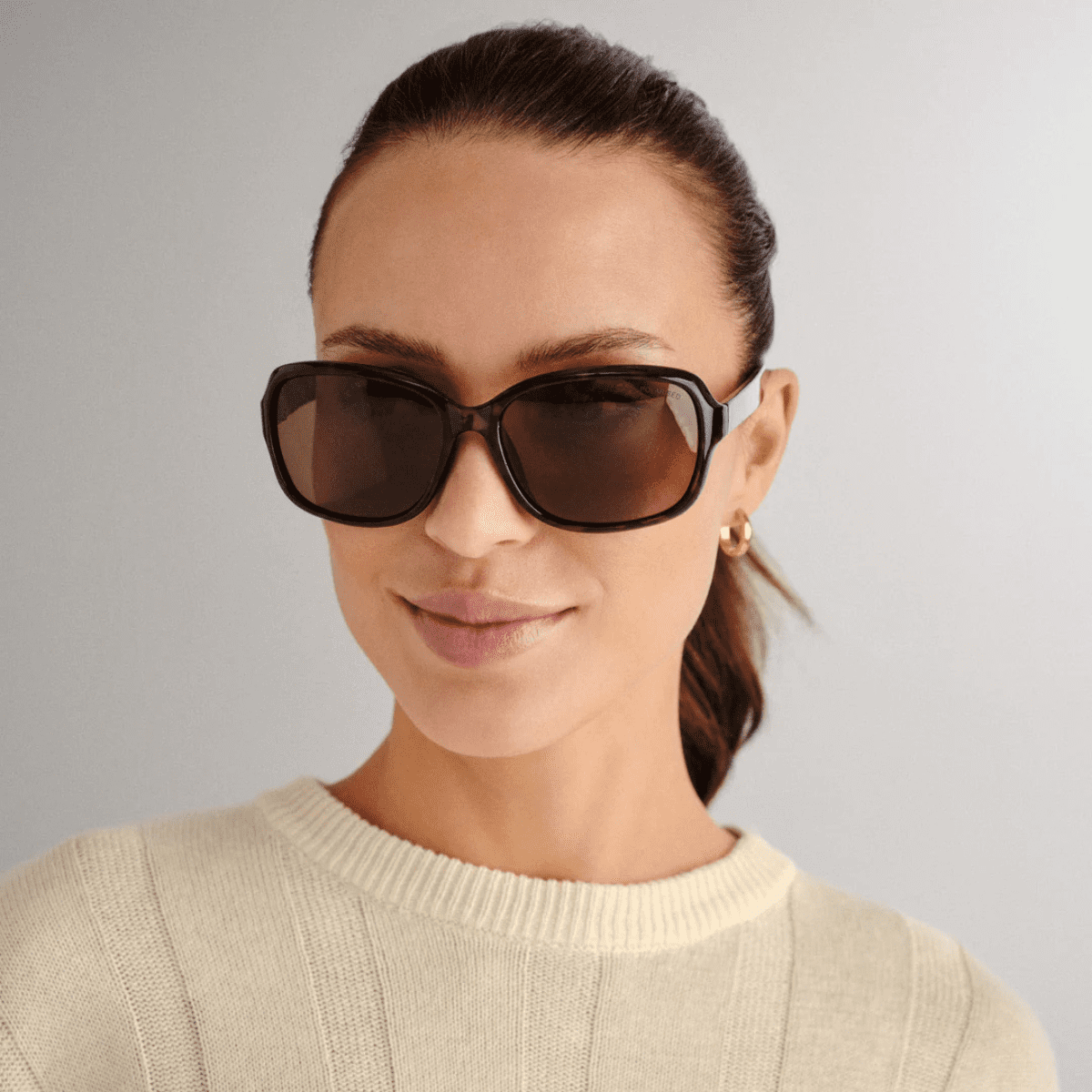 CANCER COUNCIL STAPELTON 2458835 plum tort womens wrap sunglass culture front model