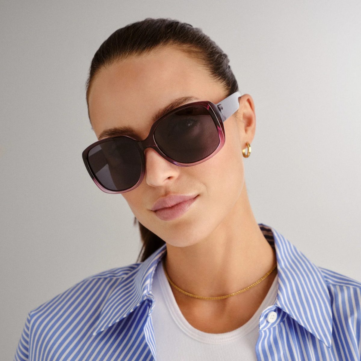 CANCER COUNCIL WAGSTAFF 2359463 womens wrap sunglass culture violet coomera purple on model