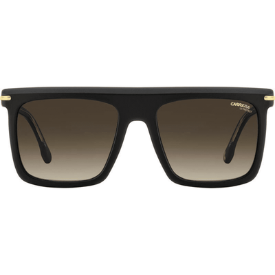 CARRERA 359S 44 56 86 black gold brown lens flat top square mens sunglass culture front
