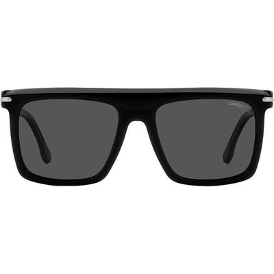 CARRERA 359S ANS 56 M9 Polarised black grey silver mens flat top square frame sunglass culture front