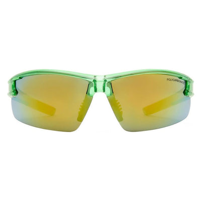 CC KIDS ARMADILLO 2645524 GREEN mirror yellow kids wrap sunglass culture coomera front