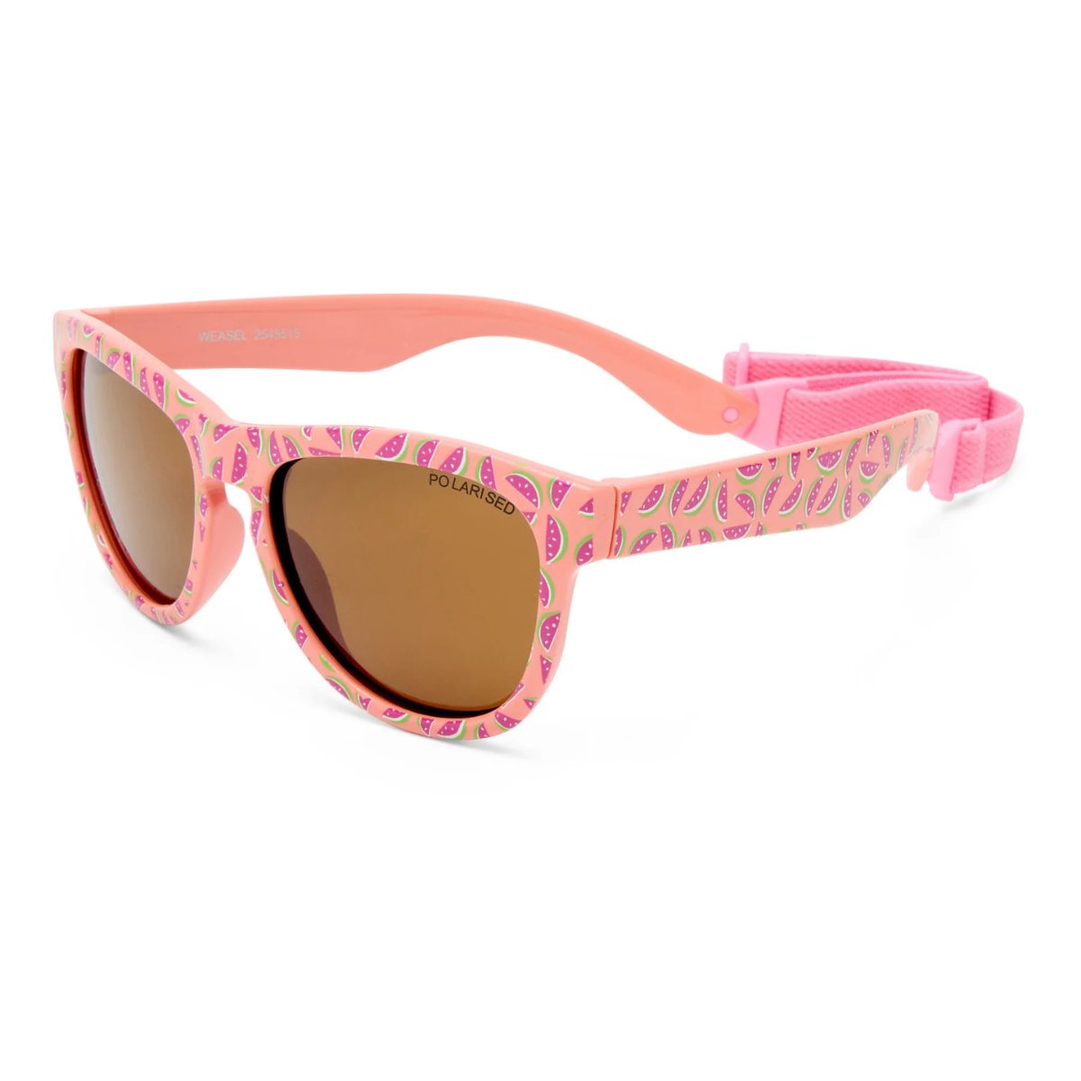 CC KIDS WEASEL TODDLER BLUSH 2545515 Watermelon pink sunglass culture kids polarised sunnies strap girl