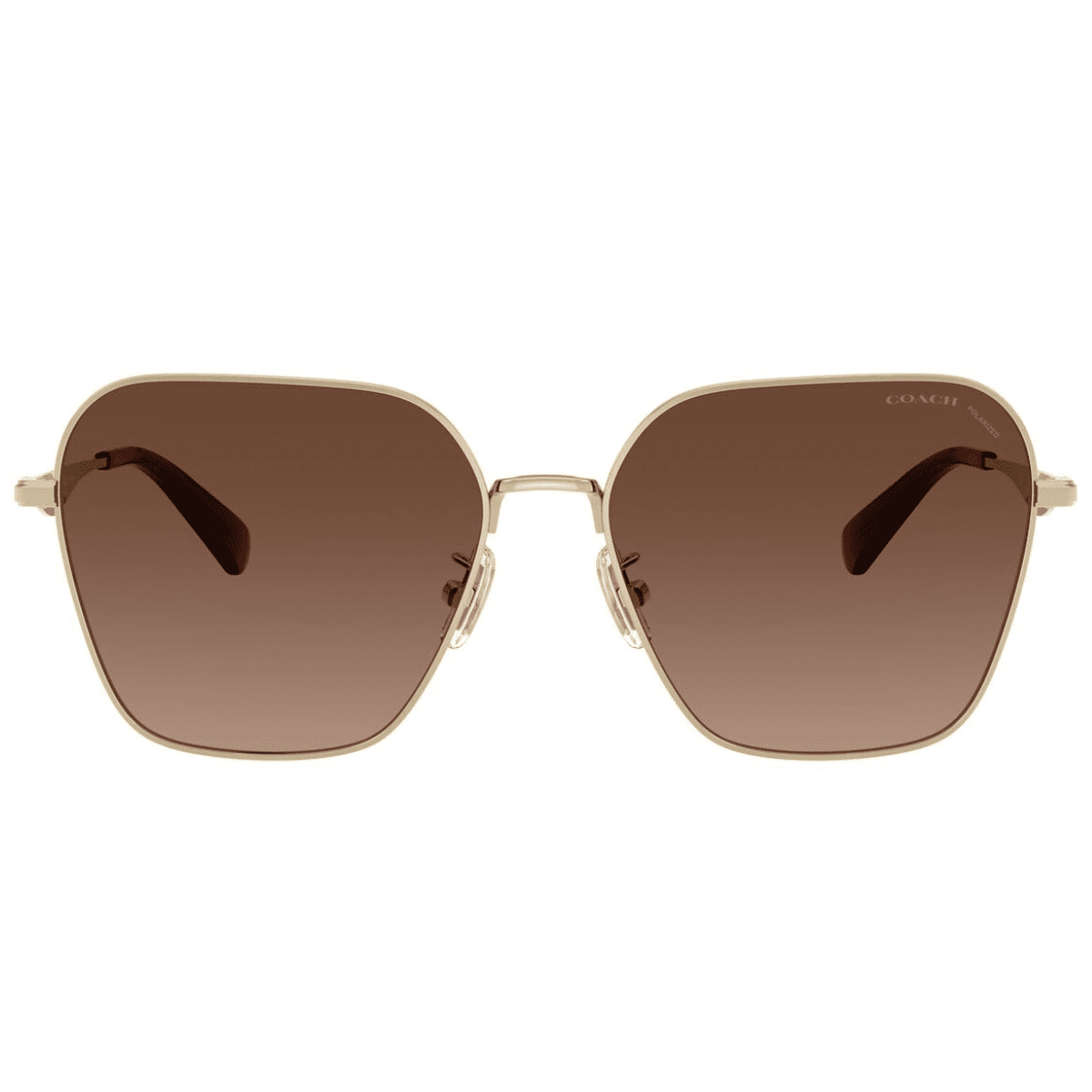 COACH 7168 CW189 9005T5 58 shiny bright gold polarised metal womens sunglass culture front