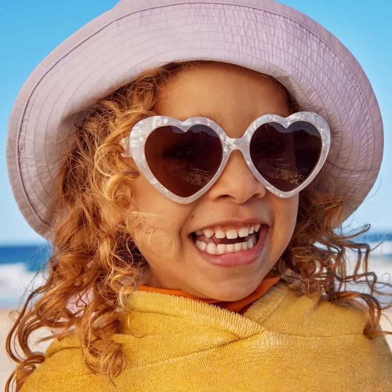 Cancer Council Kids Lovebird 2445509 Ivory Seashell/Brown Polarised