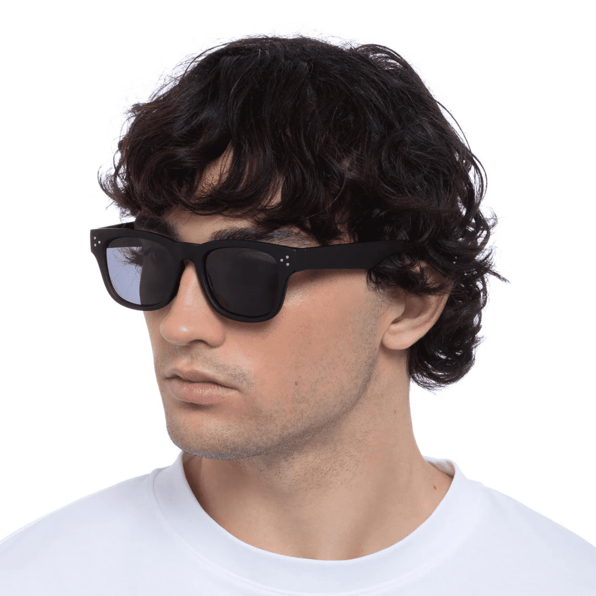 Cancer Council Noddy Youth Matte Black 2359492 Polarised square fashion classic unisex sunglass culture side model male