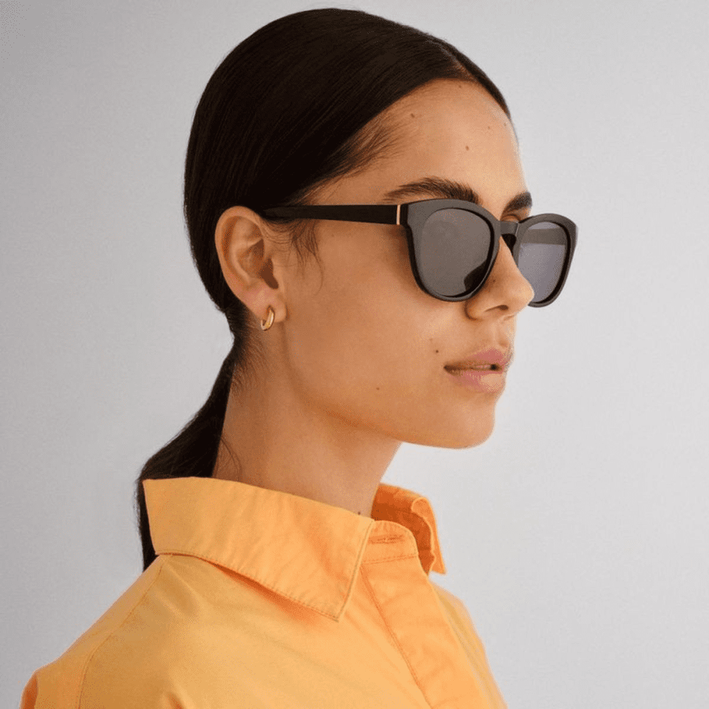 Cancer Council Palona 2558891 Black Grey Smoke Polarised Sunglass Culture coomera sunnies store online side model