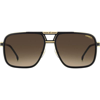 Carrera 1071/S Sunglasses Matte Black and Gold/Black Brown Green Gradient
