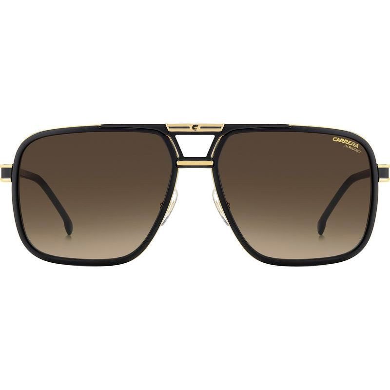 Carrera 1071/S Sunglasses Matte Black and Gold/Black Brown Green Gradient