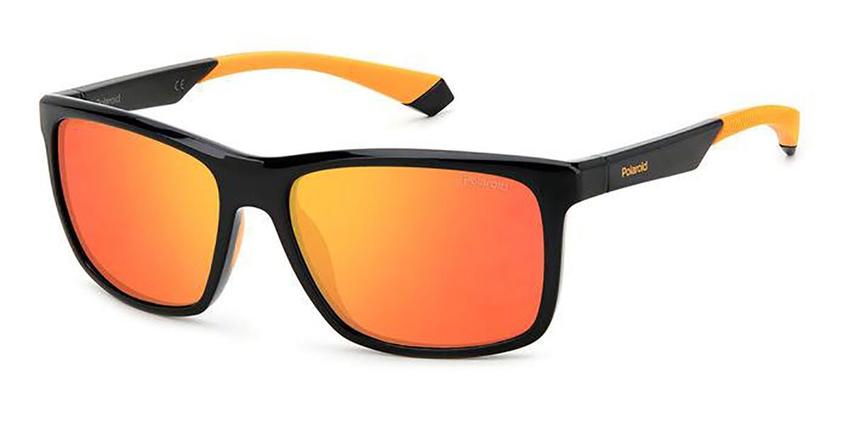 Polaroid PLD 7043/S 8LZ OZ 57 Black/Orange Mirror Polarised