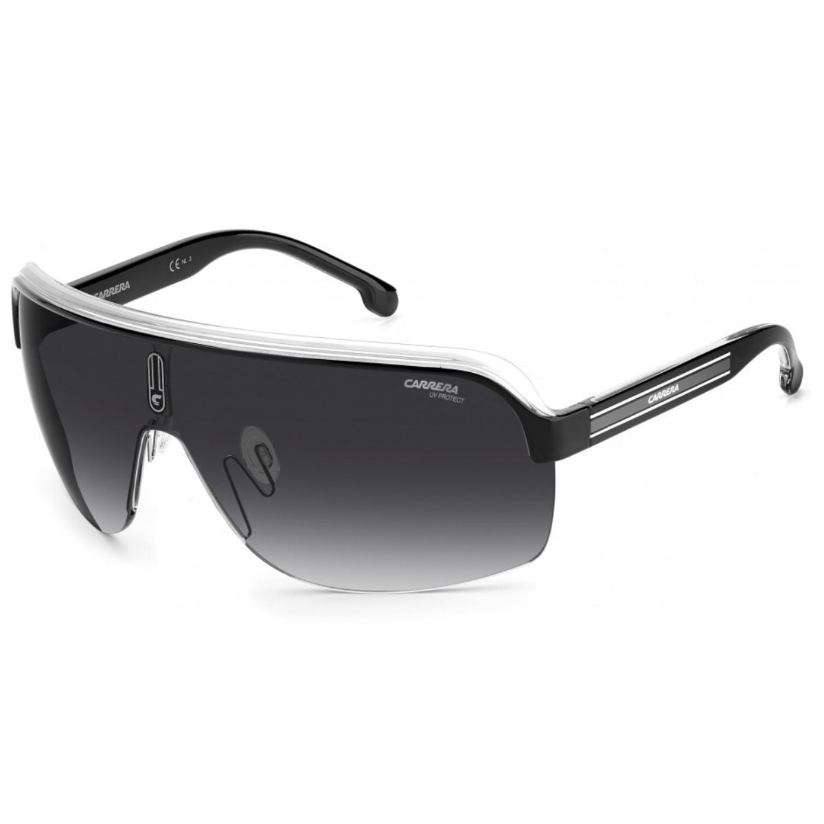 Carrera Topcar 1 N 80S 9O 99 Black White Grey sunglass culture shield classic