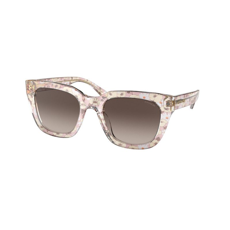 Coach HC8318F 569514 54 Transparent Pink Floral/Brown Gradient