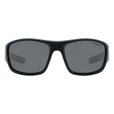 DIRTY DOG MUFFLER 53639 SATIN BLACK GREY POLARISED wrap mens sunglass culture front
