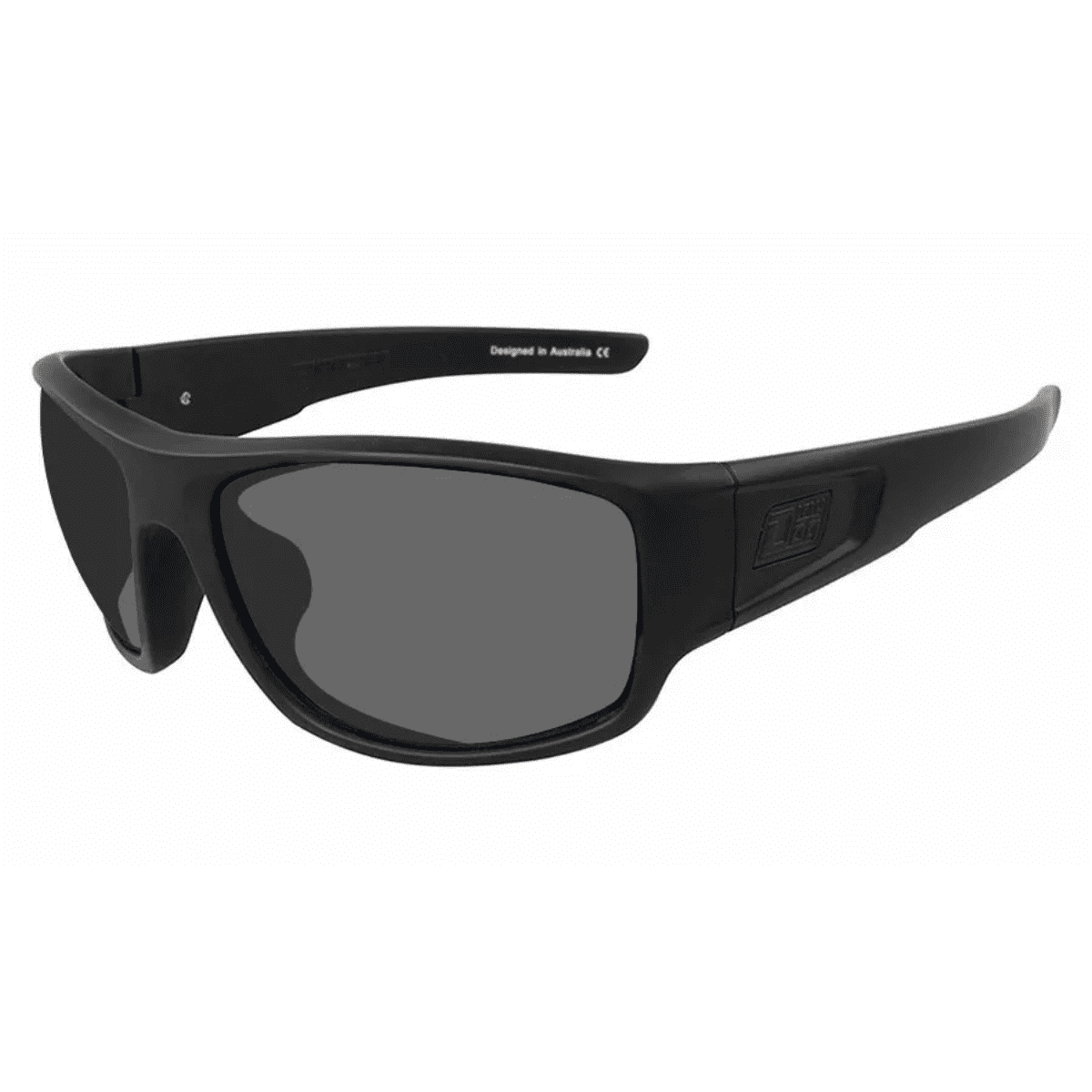 DIRTY DOG MUFFLER 53639 SATIN BLACK GREY POLARISED wrap mens sunglass culture side