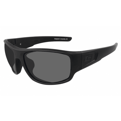 DIRTY DOG MUFFLER 53639 SATIN BLACK GREY POLARISED wrap mens sunglass culture side