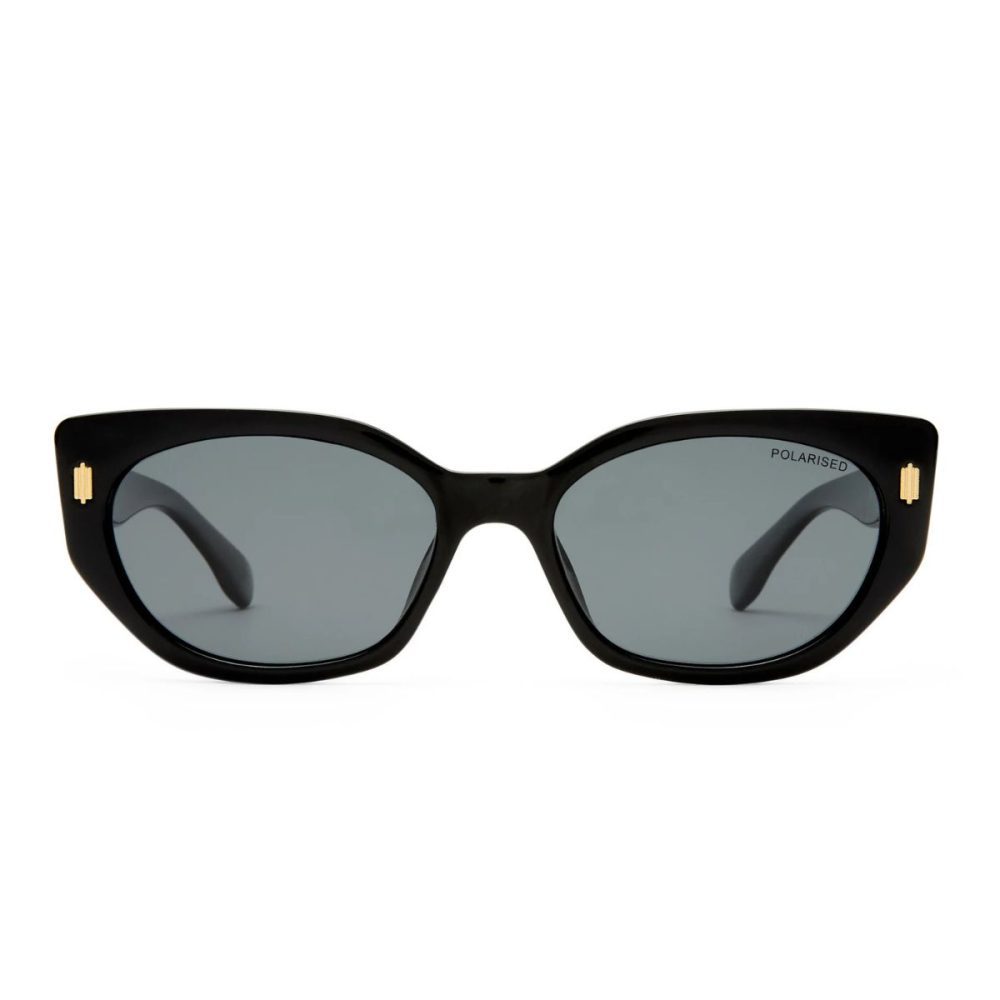 FLEMING 2558881 BLACK cc cancer council cat eye sunnies womens black smoke sunglass culture coomera front