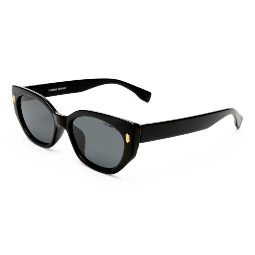 FLEMING 2558881 BLACK cc cancer council cat eye sunnies womens black smoke sunglass culture coomera