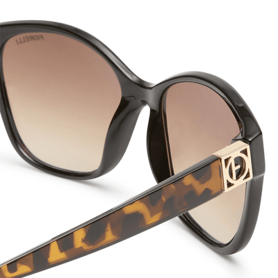 Fiorelli Ruth 2547304 Black Tortoise soft medium cat eye womens classic sunglass culture side arm