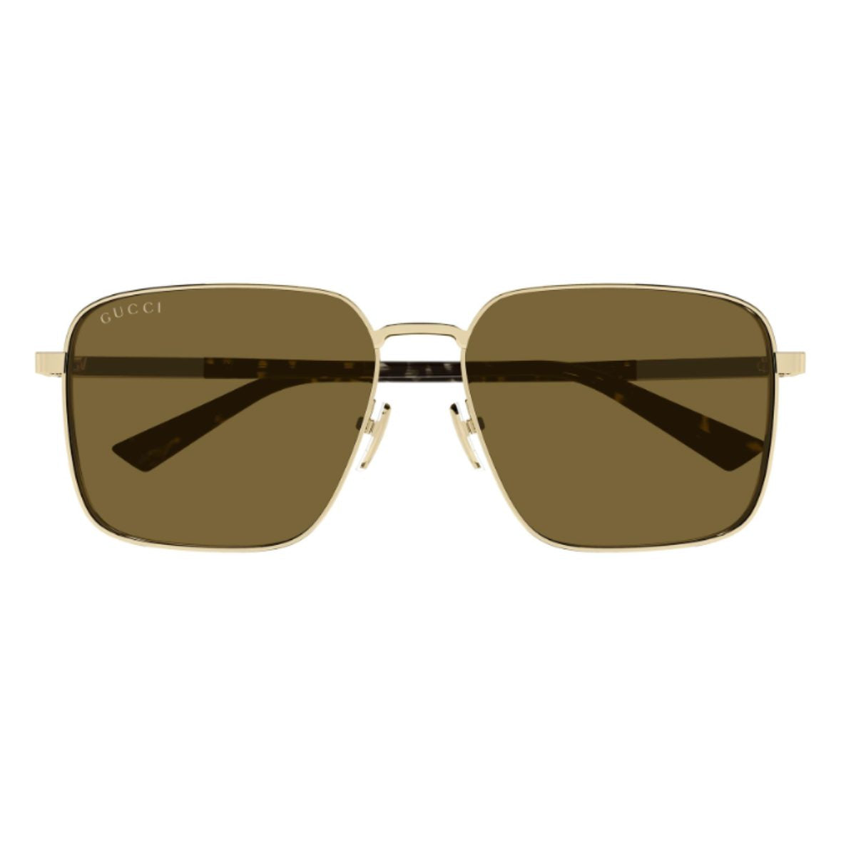 GG1965SK 002 gucci gold brown tort metal square sunglass culture coomera folded
