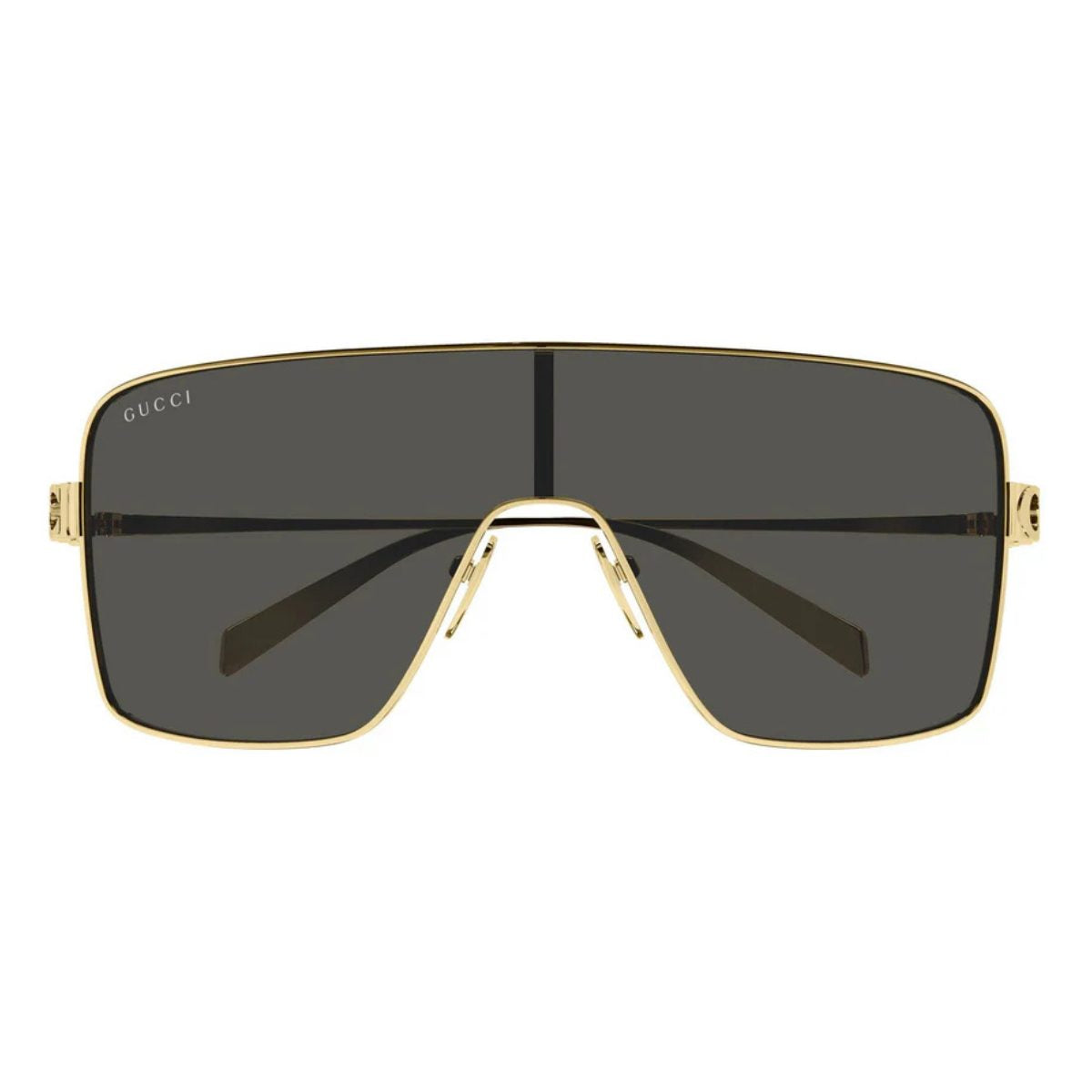 GUCCI 1936S 001 GOLD GReY SHIELD metal frame trend Sunglass Culture Luxury sunnies store online gold coast Coomera detail