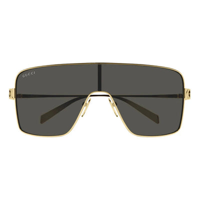 GUCCI 1936S 001 GOLD GReY SHIELD metal frame trend Sunglass Culture Luxury sunnies store online gold coast Coomera detail