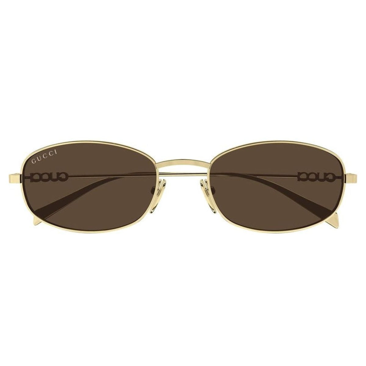 GUCCI 1940S 002 GOLD BROWN oval round metal Sunglass Culture Luxury sunnies store online gold coast Coomera folded