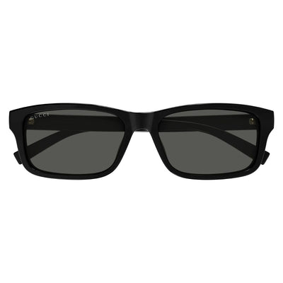 GUCCI 1986SA 001 BLACK GREY slim rectangle classic Sunglass Culture Luxury sunnies store online gold coast Coomera