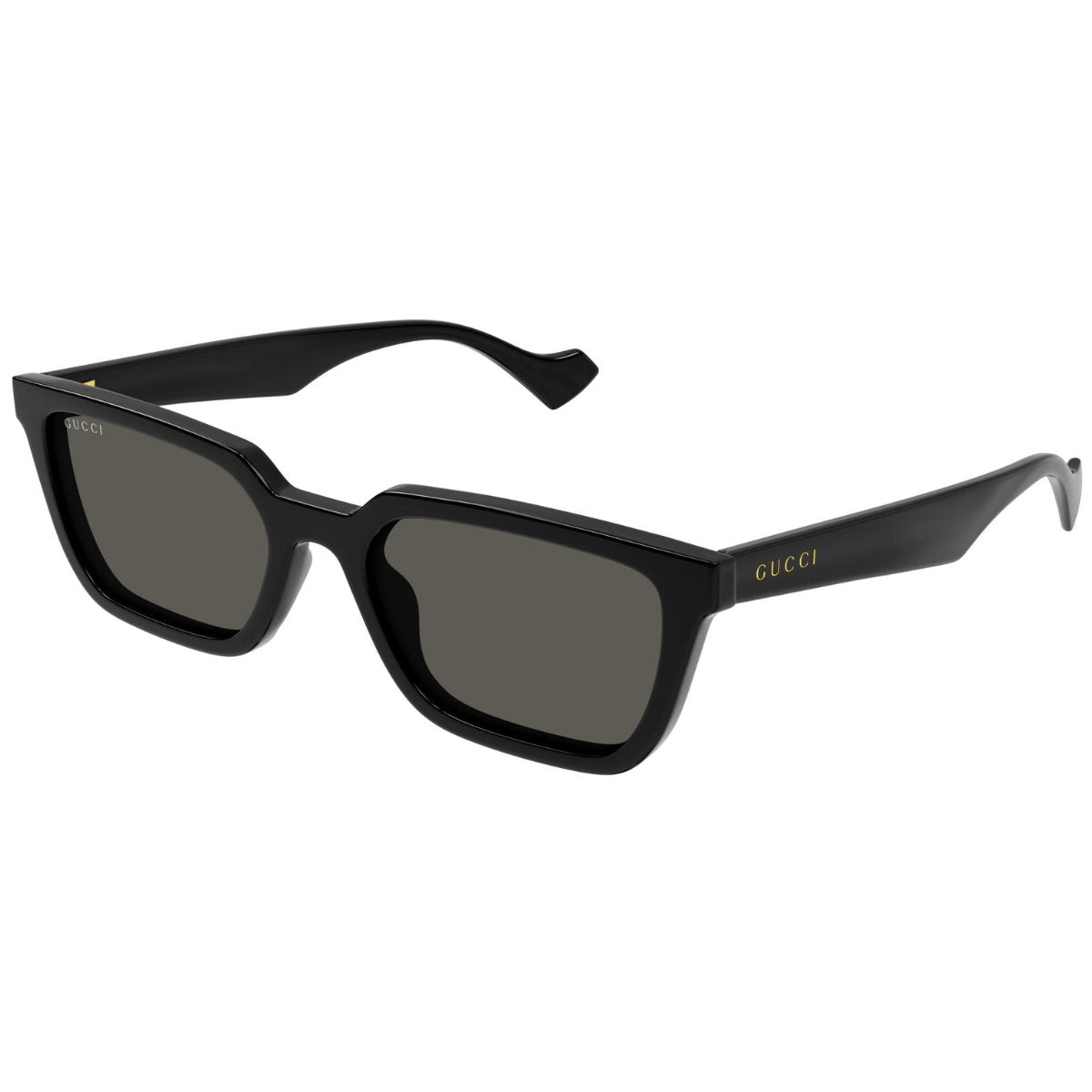 Gucci GG1539S 001 Black Black category 3 non polarised unisex rectangle square classic everyday sunglass culture coomera