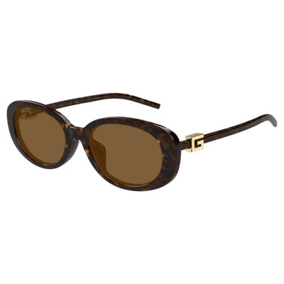 Gucci GG1684SA 004 Havana tort brown oval womens slim sunglass culture coomera G logo sleek