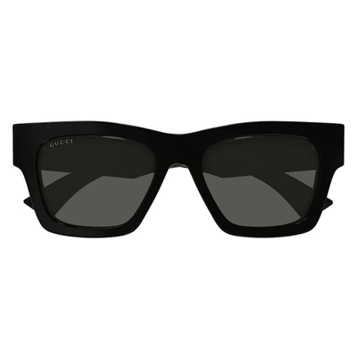 Gucci GG1835S 001 black grey unisex square sunglass culture front