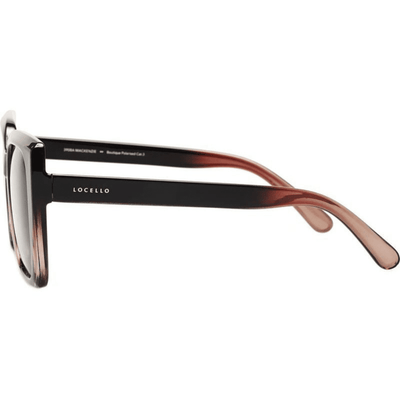 LOCELLO 3908A MACKENZIE ombre plum brown gradient oversized quare sunglass culture side arm temples